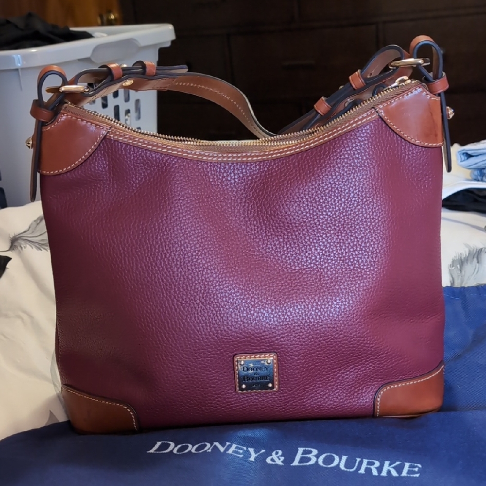Dooney & Bourke Hobo Bag with Gold Accents